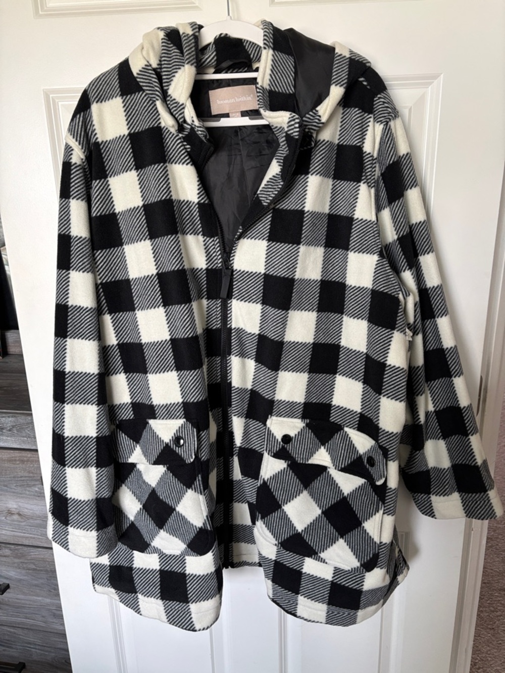 Woman Within Hooded Fleece Coat